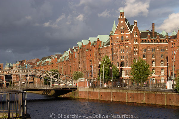 Speicherstadt Brookinsel Hamburg alte Backsteinhuser Speicher ehemaliger Lager