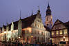 Celle Altstadt Kirchturm Ratskeller altes Rathaus Weihnachtszeit Romantik Advent Nachtfoto