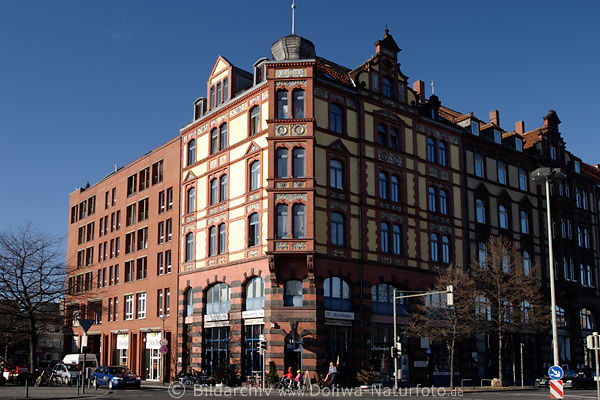 Hannover Altstadt Architektur in Backsteingotik mit Wandverzierungen