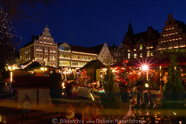 Lneburg Weihnachtsmarkt Altstadt Adventlichter Nachtromantik