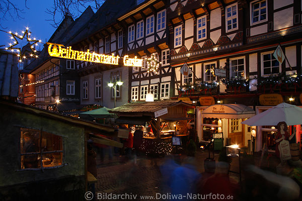Weihnachtsmarkt Goslar Marktstrasse Foto Stimmunglichter Harz Advent Spazierg�nger