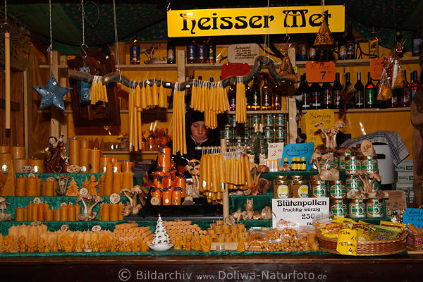 Heisser Met Sorten auf Hildesheimer Weihnachtsmarkt von Imkerm�hle Scharlau aus Hoyershausen