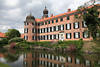 Schloss Eutin Lichtstimmung Burg Wassergraben Fenster-Fassade Eck-Rundturm