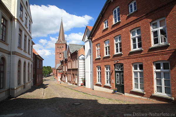 Pln Altstadtgasse Backsteinbau Huser Kirche am Markt Architektur