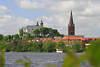 701888_Plöner See Wasser Schloss Kirchturm trohnend über Altstad