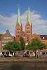 Lübeck Doppelturmkirche St. Marien in Altstadt am Traveufer