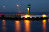 701230_ Büsum Leuchtturm in Hafen Bild, Laternen Nachtlichter, Meldorfer Bucht Sicht, Nordsee in West-Holstein