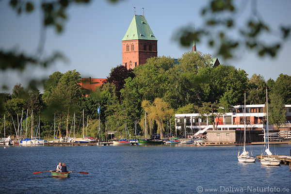 Ratzeburger Dom Foto Seeblick ber Wasser Ruderboot