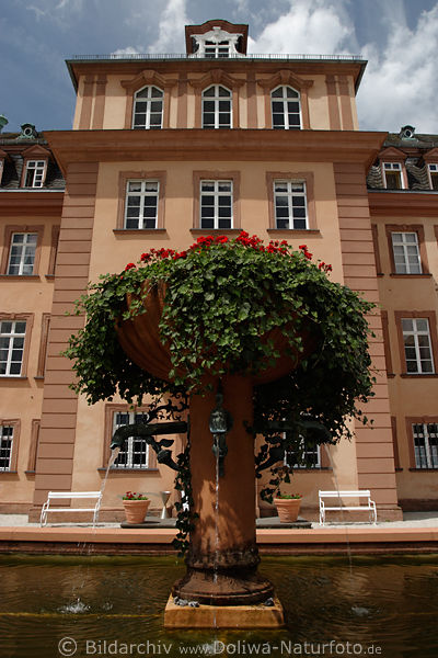 Schloss Berleburg Springbrunnen auf Hof Wasserfontne eh. Grafschaft Residenz