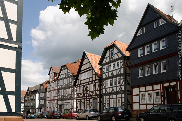 Frankenberg Fachwerkhuser Altstadt Fassaden in sptgotischer Baukunst