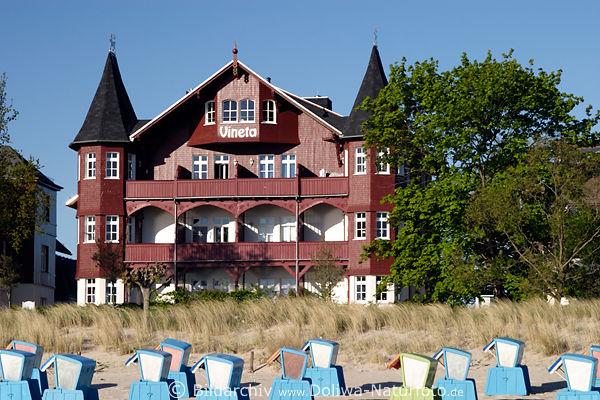 Usedom Hotels am Ostsee Meerstrand: Willa Vineta zwischen Seebad Bansin & Heringsdorf