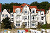 42094_Usedom Hotel Villa Dora in Seebad Bansin B�derarchitektur direkt am Ostseeufer voll Strandk�rbe