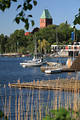 Ratzeburger See Foto Wasserufer Boote Schilf grüner Frühling vor Dom Blätter Naturidyll Bild