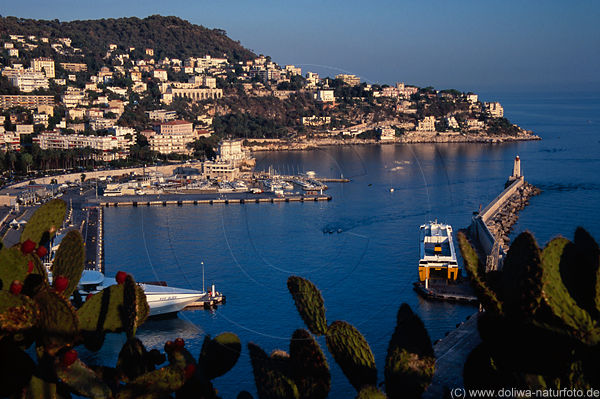 Nizza Hafenbucht Huser in Abendruhe franzsische Riviera Foto Cote d'Azur Reise