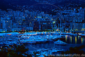 Côte d’Azur Monaco Nachtlichter französische Riviera Urlaub am Mittelmeer