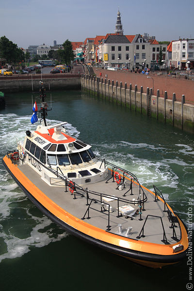 Vlissingen Hafenbecken Pilots Merkury Stadtblick