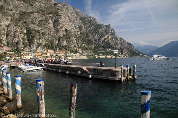 Gardasee Limone Porto Nuovo Hafen