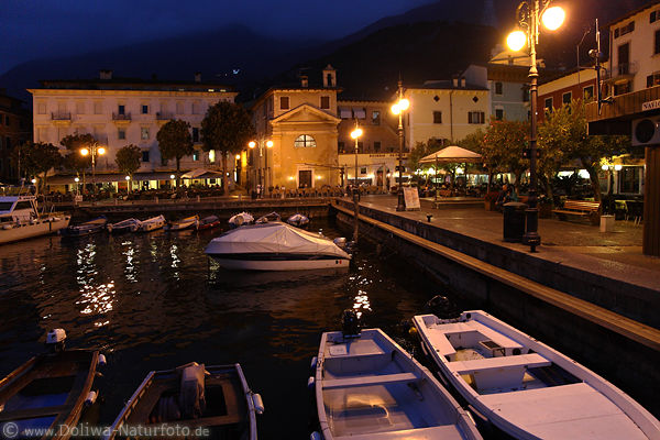 Malcesine Hafen Nachtromantik City-Landschaft