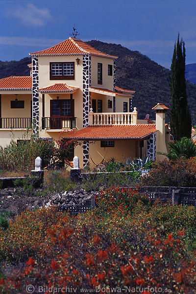 Kanarische Finca Urlaub Immobilie mit Vulkanblick