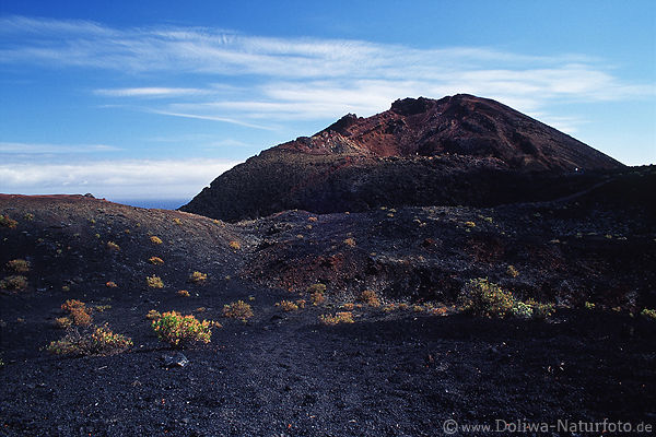 Vulkan Teneguia Schlackenfeld Foto Lavalandschaft Insel LaPalma sdlichste Zipfel