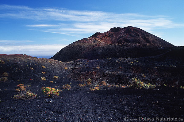 Vulkan Teneguia Schlackenfeld Foto Lavalandschaft Insel LaPalma südlichste Zipfel