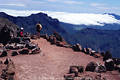Roque de los Muchachos Besucherplattform über Krater des Caldera de Taburiente Foto