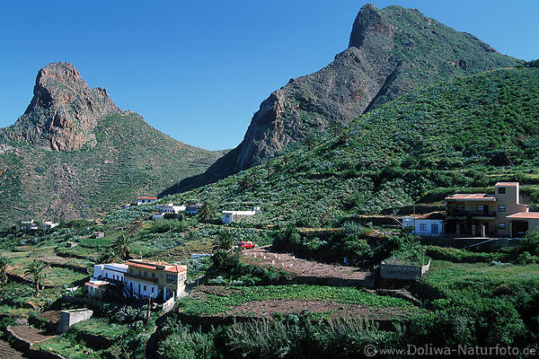Taganana Dorf Fincas Terrassenfelder Insel Teneriffa Wohnung Unterkunft unter Bergspitzen