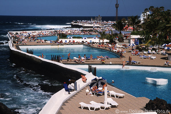 Lago Martianez Schwimmbecken am Meer Puerto Cruz Badepark