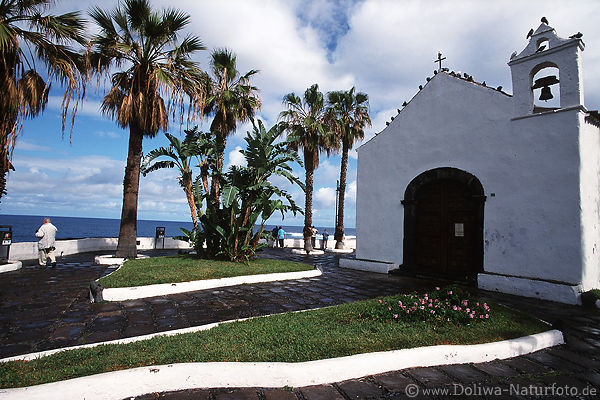 Kapelle an Stadtpromenade Puerto Cruz Meerblick UrlaubsFoto Insel Teneriffa