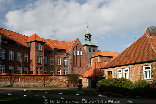 Kloster Walsrode Innenhof Mittelalterliches Gebude-Komplex