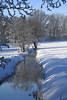 Winterfluss Brunau Schneeufer Frost Wasserbild Bume Winterstille Naturfoto