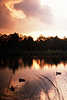Pietzmoor Abendstimmung Bild Rothimmel Sonnenuntergang über Wasser Enten Naturlandschaft Dämmerung