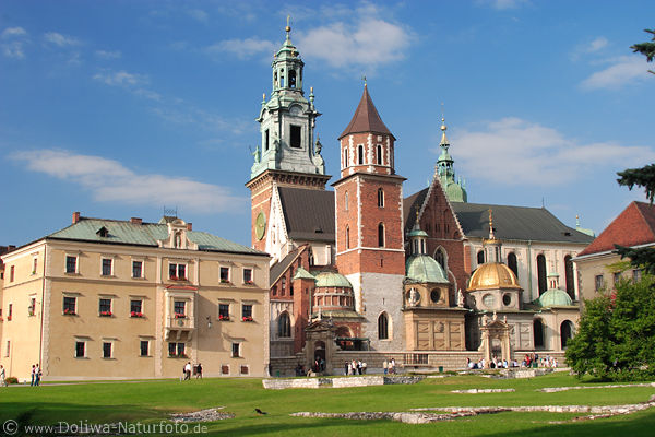 Wawel Dom Kathedrale Krakau Burg Festung Skyline