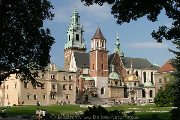Krakauer Wawel Kathedrale Burg Festung polnischen Könige Dom Panorama