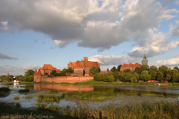 Marienburg Festung Panorama Fluss Nogat roter Backsteinbau Malbork