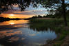 HessenSee Ufer Sonnenuntergang Naturbild Wasserlandschaft Masuren Ostpreussen in Abendlicht