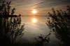 Masuren Sonnenuntergang Foto in Wasser Schwenzait-See romantische Panorama in Ogonken