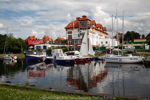 Angerburg Appartements am Hafen Wegorapa Masuren Wasserflu Landschaft Yachten Boote