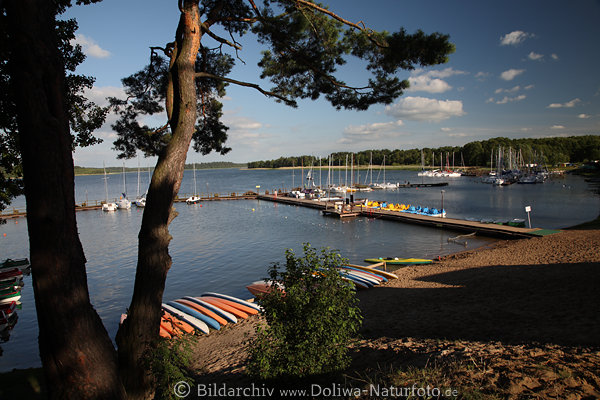 Kreuzofen NiederSee Landschaft Masuren Strand Urlaub am Wasser Yachthafen Mole
