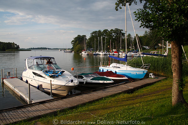 Wiersba (Wierzba) Yachthafen Masuren Landschaft Port auf Halbinsel Popielno im Spirdingsee