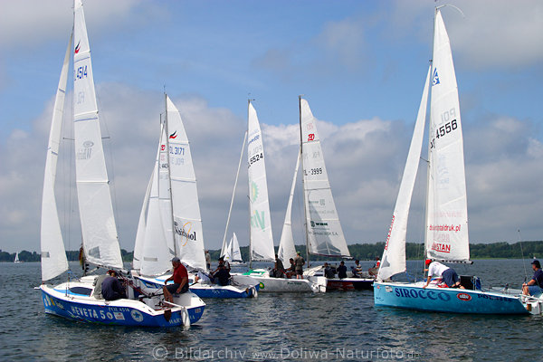 Segler auf Niegocin (Lwentin See) Regatta in Masuren