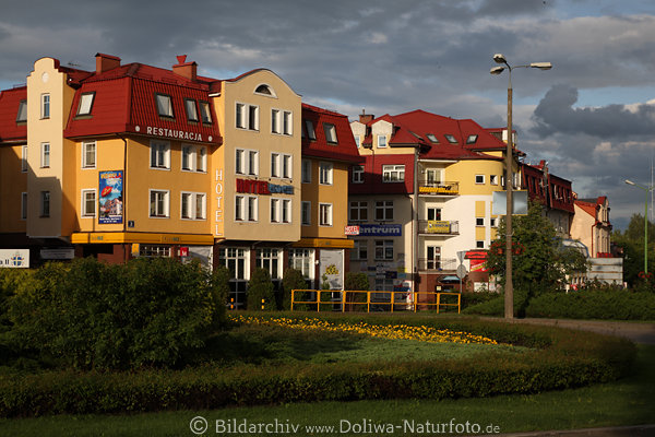 Rastenburg in Masuren neue Architektur Huser Geschfte Hotel Restaurant
