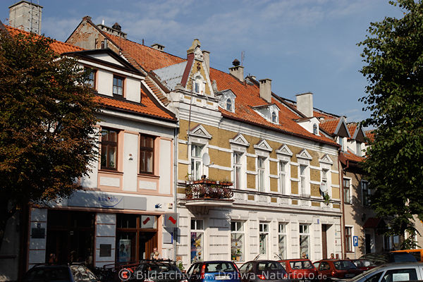 Sensburg Altstadt Bild Brgerhuser in Knigsstrae in Masuren