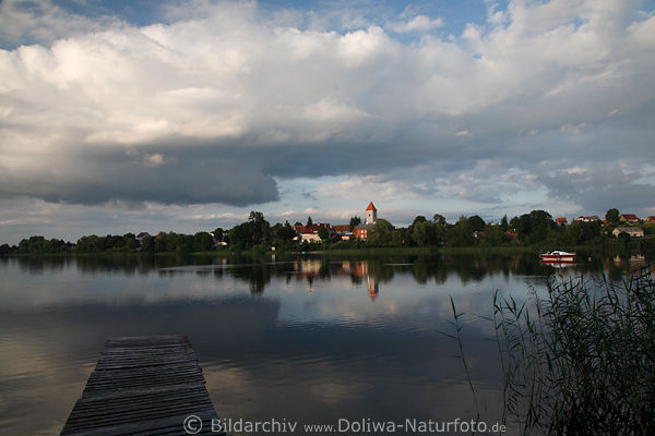 Suleyken Schwentainen (swietajno) Blick ber Seewasser Masuren Landschaft
