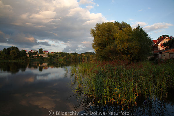 Suleyken Huser Schilfufer Schwentainen bergang zum Dworatzken See