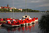 Lyck Foto See-Panorama Trettboote in Wasser Masurens Landschaftsbild Brückenblick