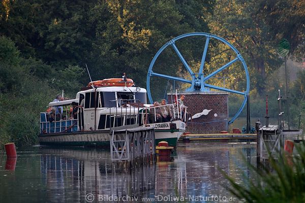 Schiff Osterode-Kanal am Wellrad bei Buchwalde Ermland Westmasuren