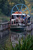 Oberlndischer Kanal Schiffsfahrt Bild Schiff Cyranka Frderwagen Einfahrt am unteren Wellrad