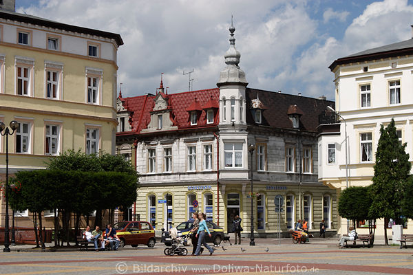 Belgard Stadtzentrum Trmchen Giebel Westpommern Reisefoto