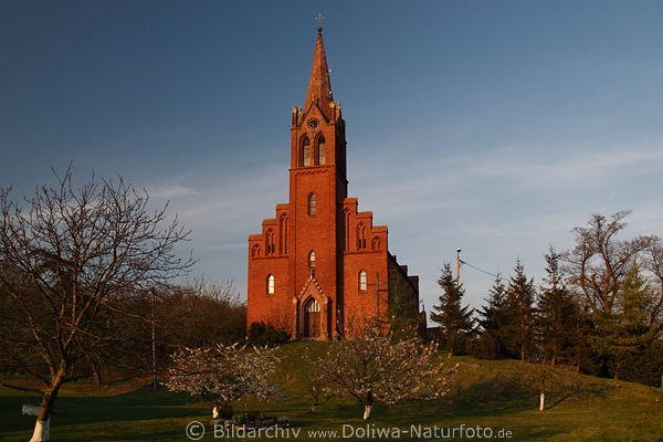 Lebbin (Lubin) Insel Wollin Dorf Kirche sdlich Misdroy am Stettiner Haff